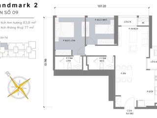 Bán căn hộ 2pn, 2wc, 84m2 tại landmark 81, giá siêu hời 11,5 tỷ, bình thạnh, hcm