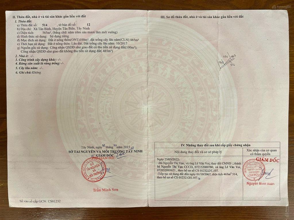 Hàng hiếm tại đt 783, tân bình, tân biên, tây ninh, 5,5 tỷ, 4027 m2