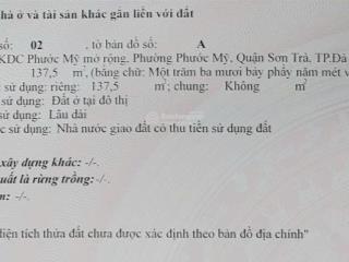 Bán đất mặt tiền đường chính hữu, phước mỹ, gần võ văn kiệt cách biển 300m, đang cho thuê 45tr/th