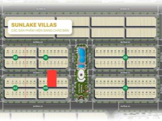 Căn villa sunlake bán lại 161m2 ngay sông  hồ  kênh đối diện nhạc nước giá 33tỷ5, sổ hồng