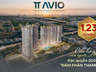 Căn hộ nhật bản tt avio, giá rumor chỉ từ 1,23 tỷ/căn  thanh toán chỉ 1%/tháng