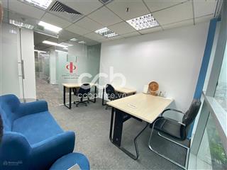 Văn phòng cho thuê 45nv, setup sẵn bàn ghế, giá thuê gồm trọn gói dịch vụ, quận cầu giấy, hà nội