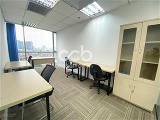 Văn phòng cho thuê đã setup full nội thất cho khoảng 56nv  14m2, tầng 11 việt á duy tân, cầu giấy