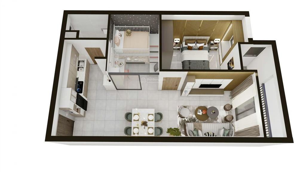 Cho thuê căn hộ 1pn+1, 6 triệu, 62m2 quận 2, hcm, thủ thiêm green house, view đẹp
