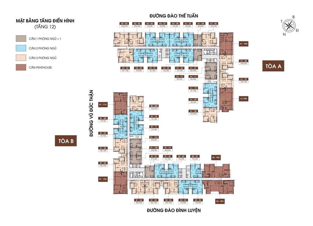 10 căn ngoại giao 234 ngủ tầng và 1 căn penthouse tại dự án long biên central.