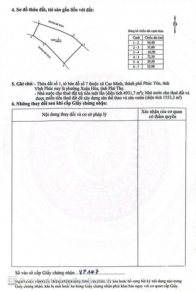 Bán lô đất tmdv 6485m2, mặt hồ đại lải.  0919 686 ***