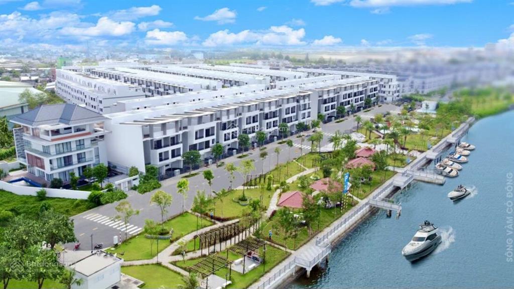 Cần bán căn nhà phố liên kế khu đô thị biệt lập bên sông vàm cỏ đông bến lức. giá chỉ từ 3 tỷ/căn