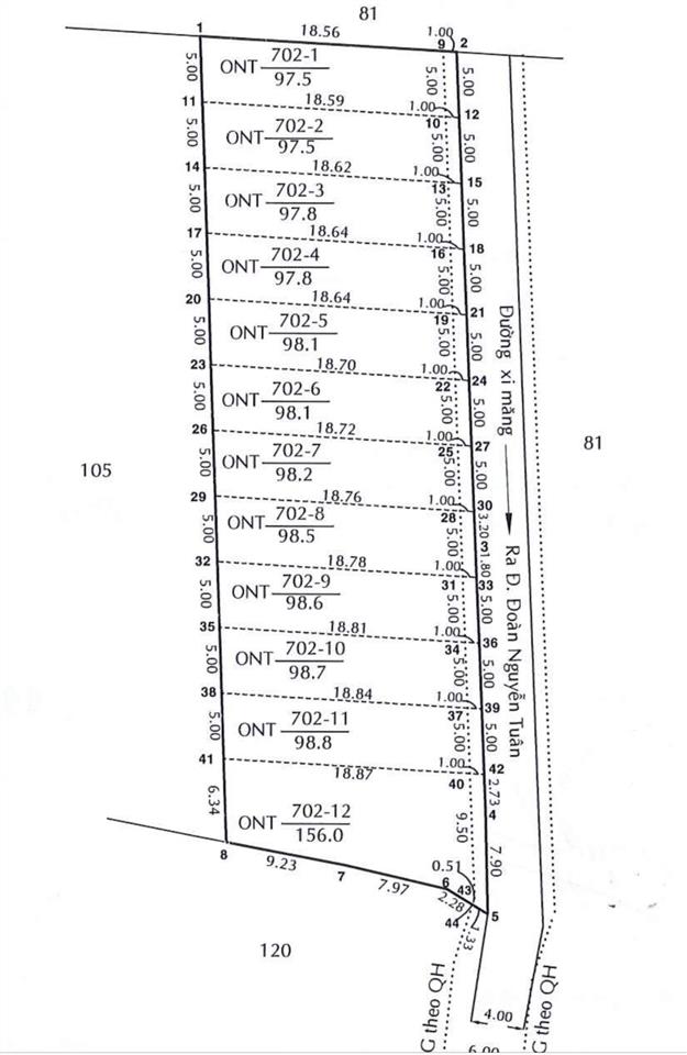 Chính chủ cần bán lô đất thổ cư 100m2 tại đường đoàn nguyễn tuấn  bình chánh. giá bán 2,7 tỷ/lô