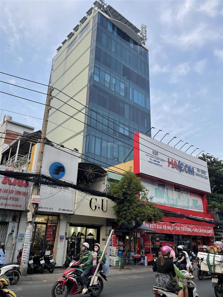 Mt cách mạng tháng 8 p.6 q.3  10x27m  lửng, 6 lầu  hđt 500 tr/th  145 tỷ