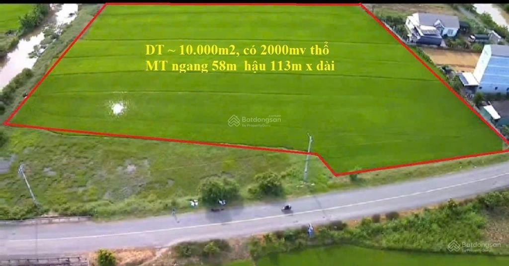 9.900m2 đất gò công tiền giang, mặt tiền đường đt872b xe container. có 2.000m2 thổ, shr, 9 tỷ tl