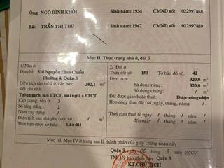 Mt nguyễn đình chiểu quận 3, dt 15x21,1 lầu, giá bán 208 tỷ