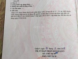 Bán lô đất 87m2 dự án trường lưu super star, phường long trường, q9