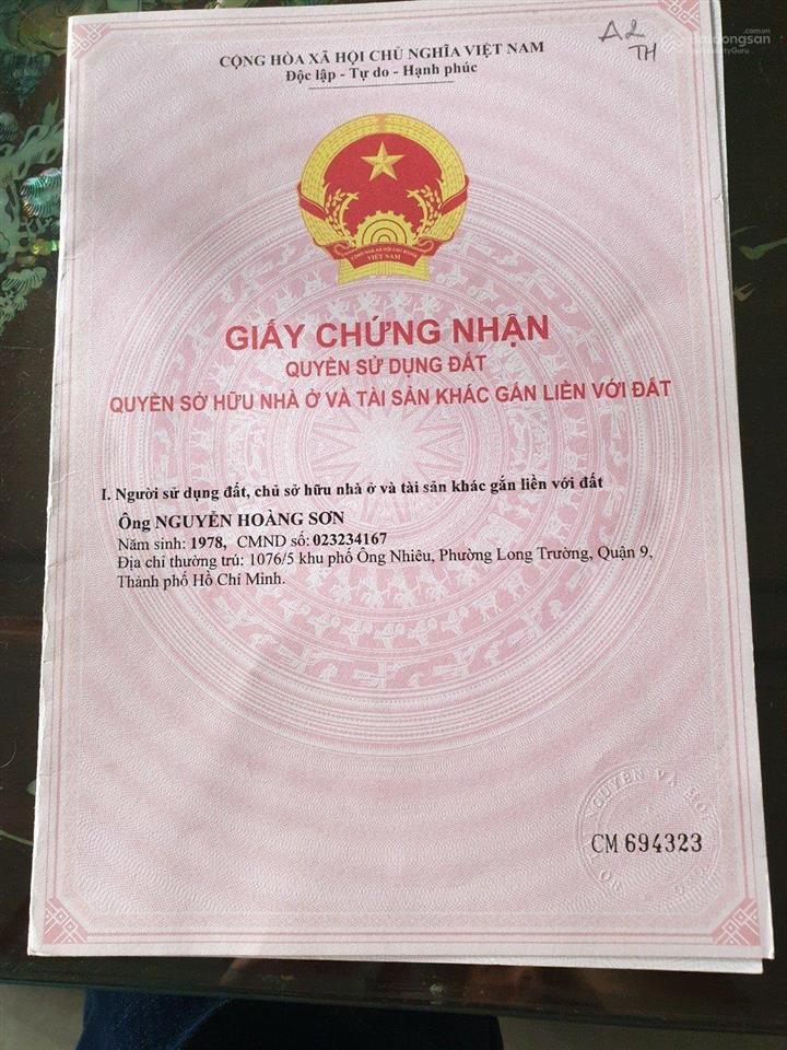 Mặt tiền đường số 1, phường long trường, quận 9, giá cực tốt  xem đất trực tiếp 0903 355 ***