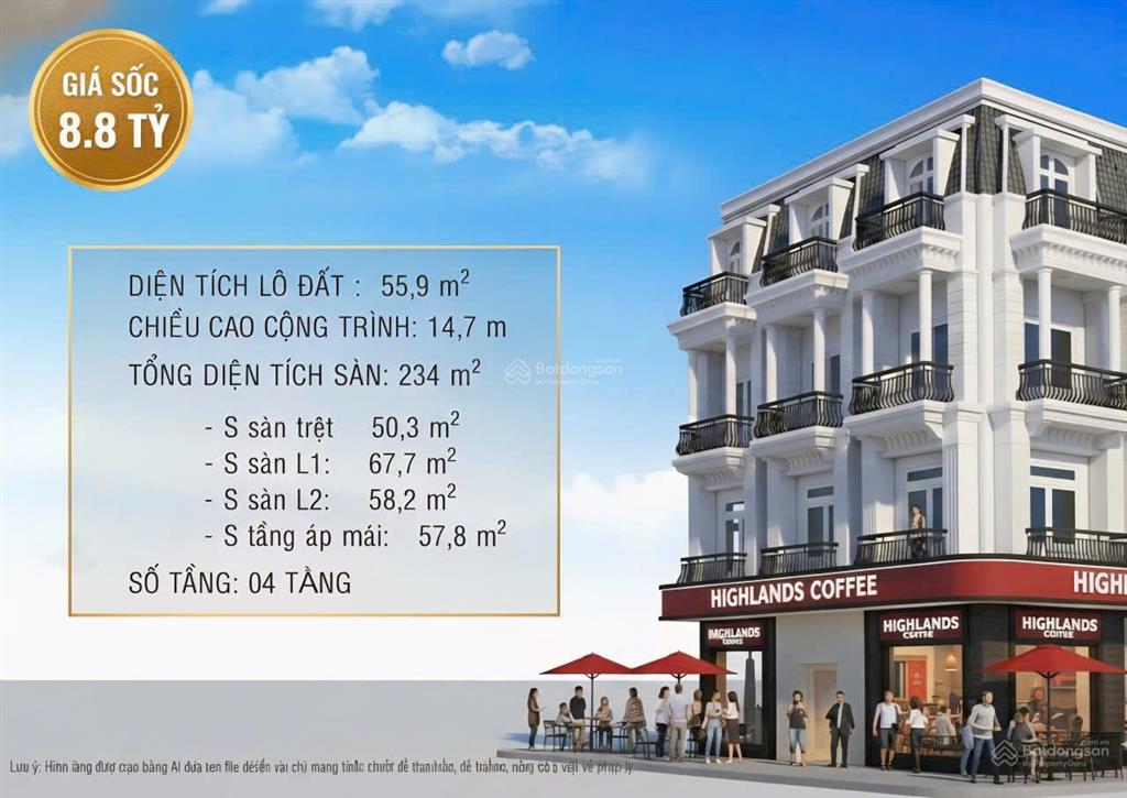 Căn góc chiều ngang lên tới hơn 13m đẹp nhất nhì dự án nhà phố thương mại tại chợ cái vồn