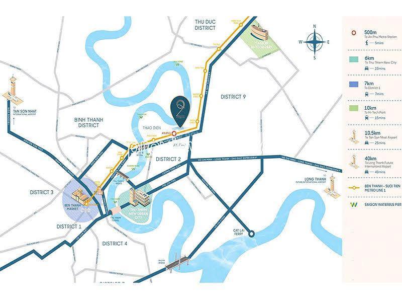 Bán căn hộ q2 thảo điền frasers tầng cao tháp t3 với 3 phòng ngủ view sông & thành phố