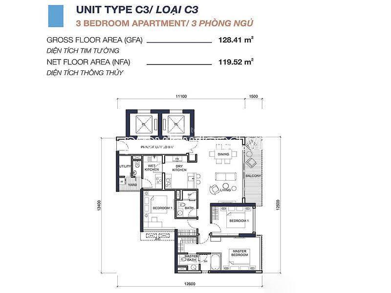Bán căn hộ q2 thảo điền frasers tầng cao tháp t3 với 3 phòng ngủ view sông & thành phố