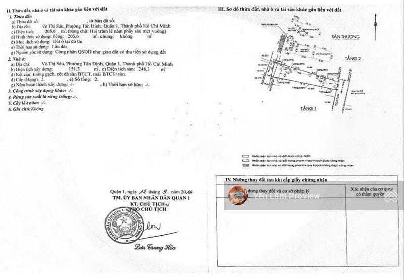 Bán nhà 2 mặt tiền võ thị sáu, quận 1, 205,6m², giá giảm còn 47 tỷ