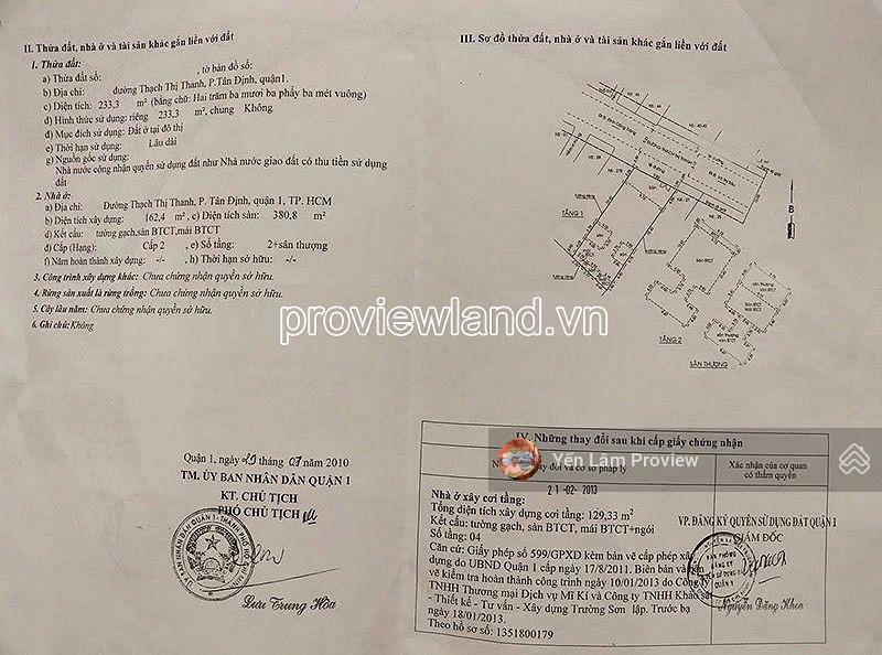 Bán biệt thự thạch thị thanh, phường tân định, diện tích 233,3m², giá 125 tỷ