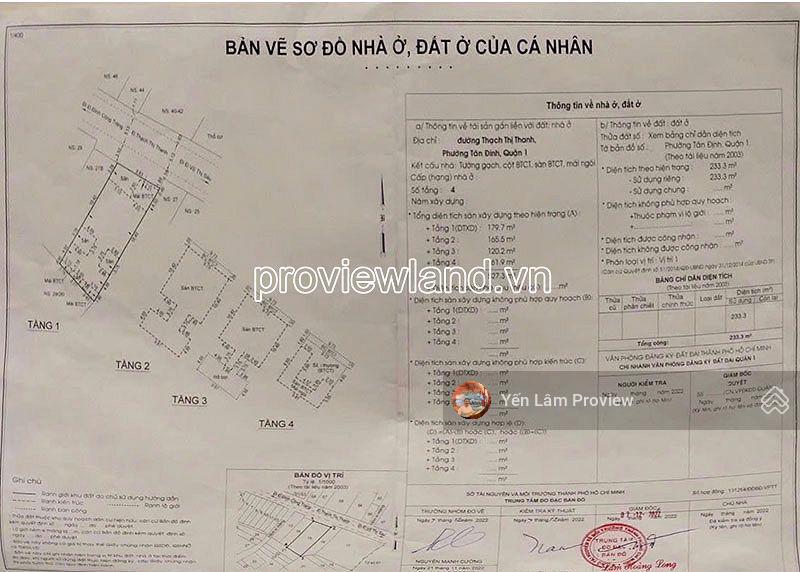 Bán biệt thự thạch thị thanh, phường tân định, diện tích 233,3m², giá 125 tỷ