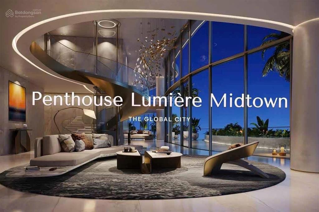 Cần tiền bán gấp căn penthouse thông tầng, view sông, giá 43.2 tỷ, the global city, quận 2