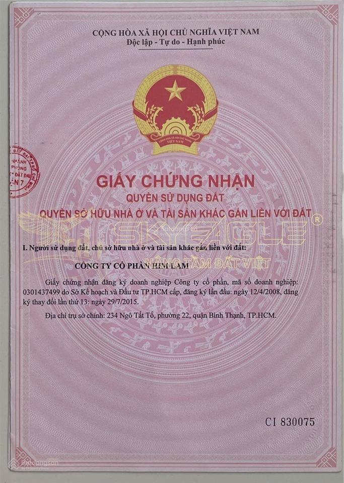 Bán căn biệt thự khu dân cư him lam đối diện trường việt úc dt 10x20 h  trệt 2 lầu  st giá 48 tỷ