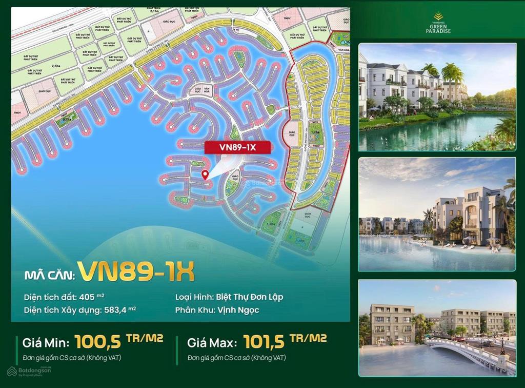 Biệt thự đơn lập vinhomes cần giờ, vị trí mặt biển hồ rộng 880ha, giá 45 tỷ/căn. ck 7.5%