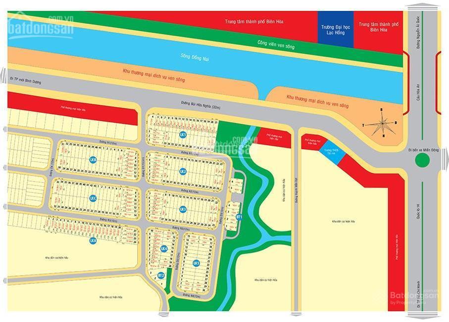 Biên hoà riverside khu đô thị ven sông duy nhất tại biên hoà 100m2 giá chỉ 1.560 tỷ, 0937 652 ***