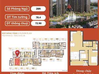 Bán căn 2pn hướng đông nam  view nhạc nước  9.692 tỷ (rẻ nhất thị trường )