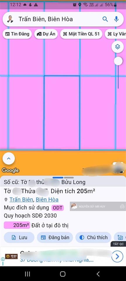 Bán lô đất biệt thự khu víp kdc bửu long, gần công viên, dt 10 x 20,5m = 205m giá 11 tỷ, biên hòa