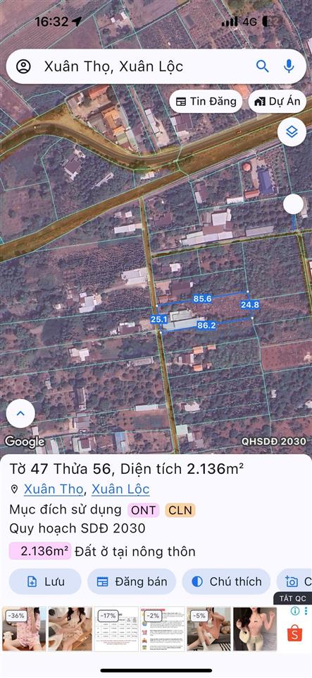 Cần bán nhà xuân thọ, xuân lộc, đồng nai, núi chứa chan 4 tỷ, 2100m2