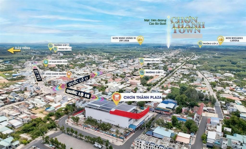 191.8m2 đất đường cao bá quát ql13 vào 1km, ngay kcn minh hưng chơn thành