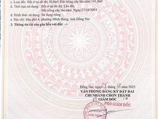 250m2 đường cao bá quát kcn minh hưng hàn quốc chơn thành ql13 vào 1km