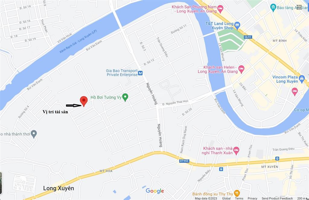 Bán đất nền dự án golden city an giang 216m2 tại nguyễn thái học, long xuyên