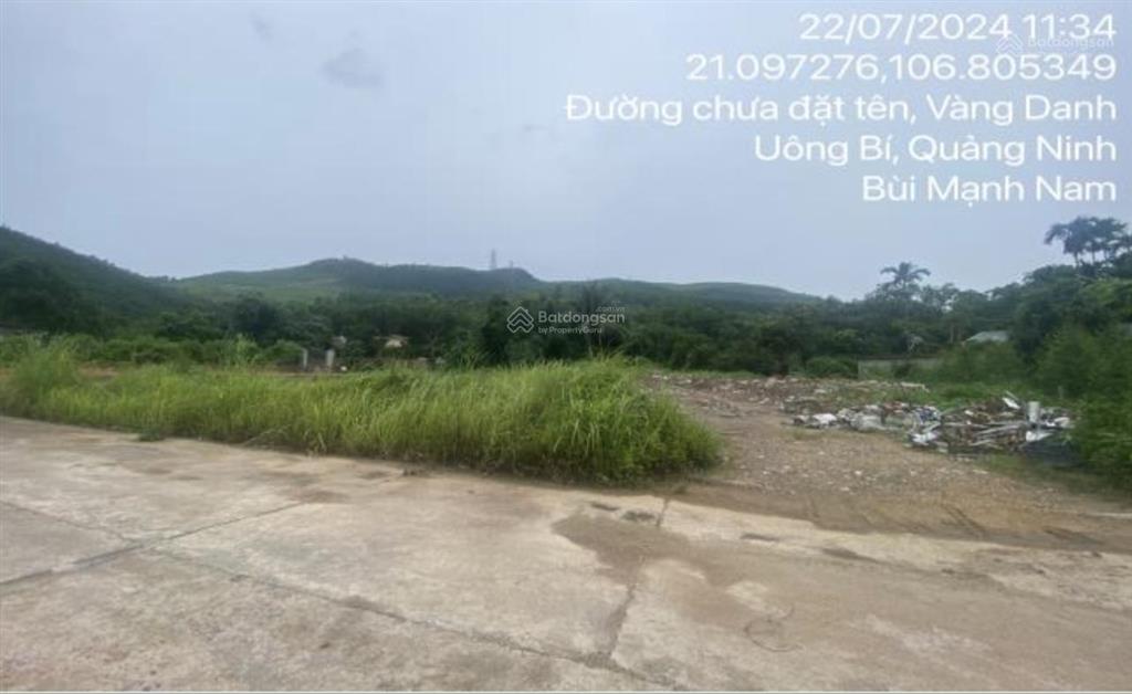 Bán gấp 158,3m2 lô đất khu 5a phường vàng danh, tp uông bí, quảng ninh