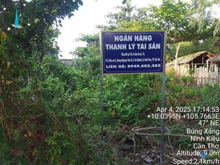 Bán đất chính chủ phường tân an, thành phố cần thơ