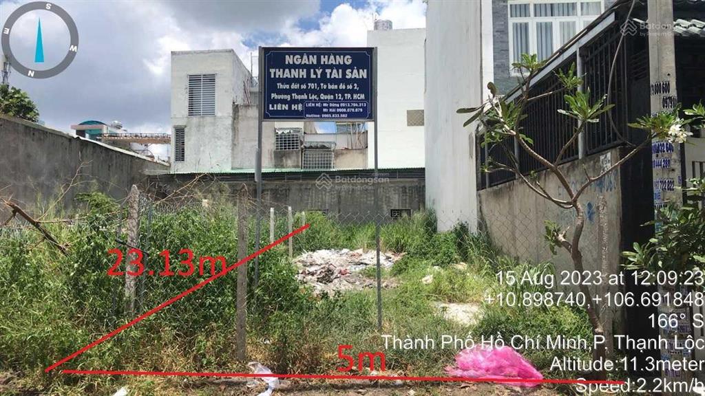 Bán đất thửa 701, mt đường thạnh lộc 54, quận 12, tp hcm