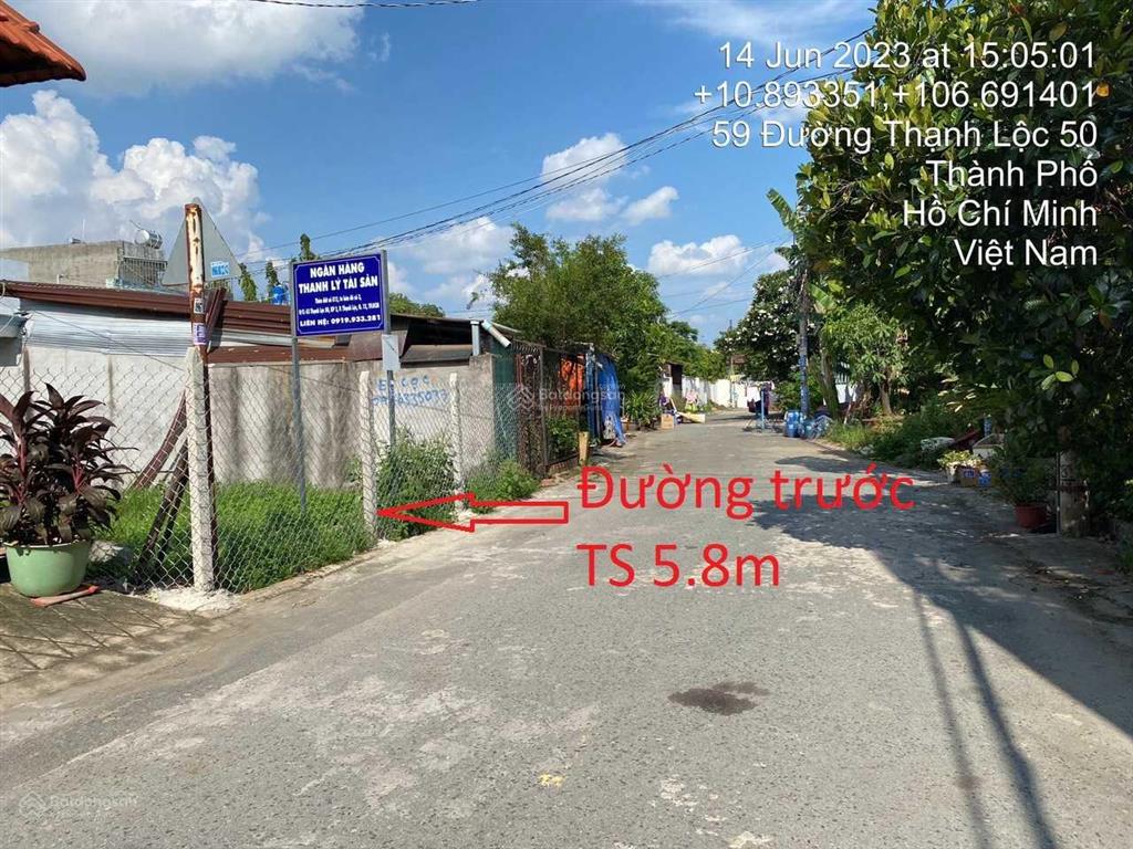 Mặt tiền đường thạnh lộc 50, phường thạnh lộc, quận 12, tp hcm