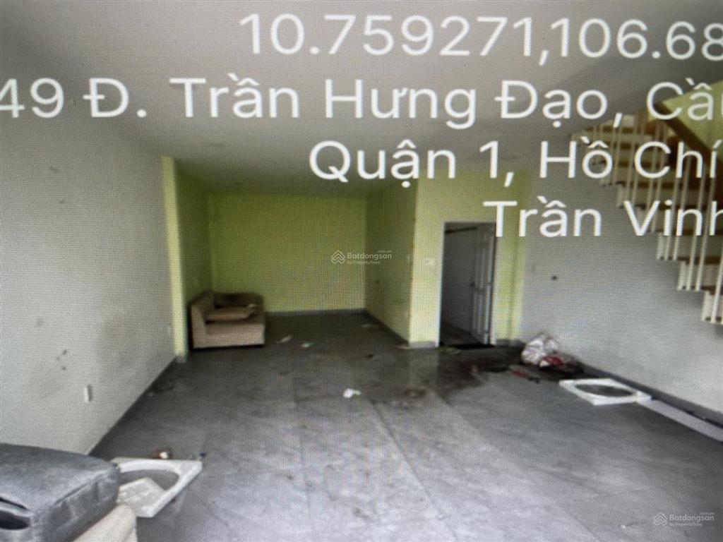 Bán nhà hẻm 449 trần hưng đạo, phường cầu kho, quận 1