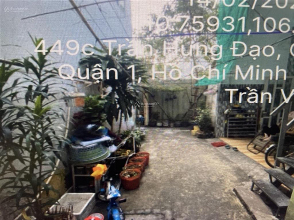 Bán nhà hẻm 449 trần hưng đạo, phường cầu kho, quận 1