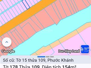 Tđc phước khánh nhơn trạch, dt 154m2, đường 20m, không lỗi phong thuỷ, 20 triệu/m², hướng đn