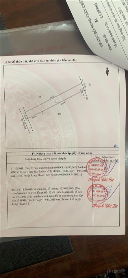 Bán đất ấp 1, xã tân hiệp, long thành, đồng nai.  0988 960 ***