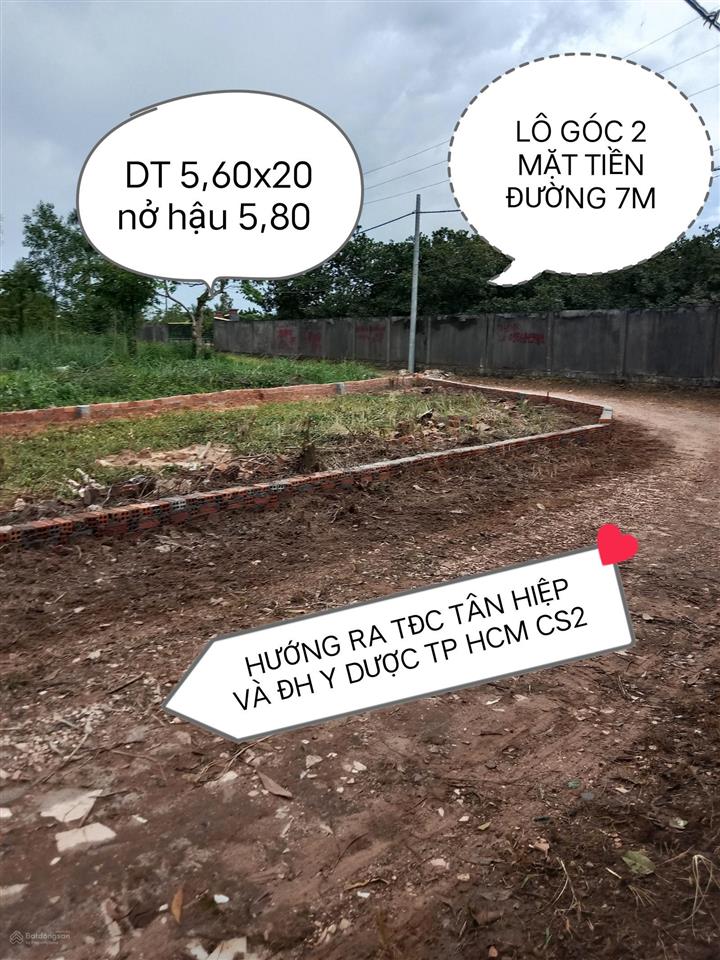 Đất thổ cư 2 mặt tiền đường 7m , phước bình, lt, đn