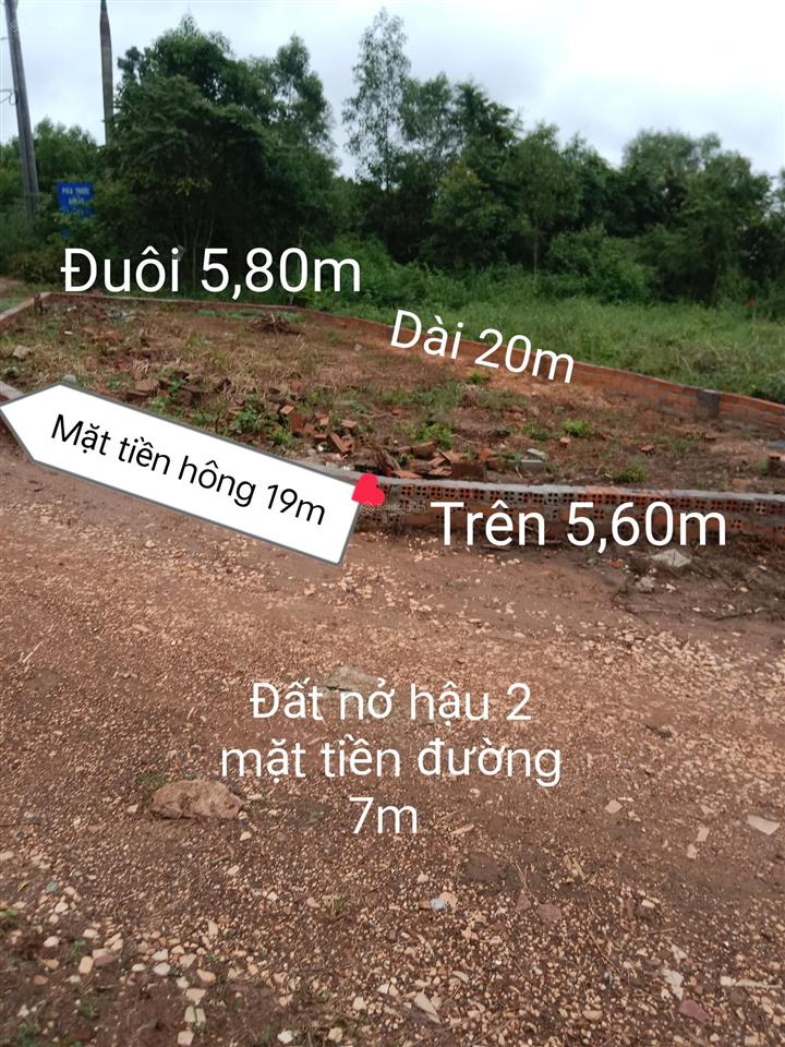 Đất thổ cư 2 mặt tiền đường 7m , phước bình, lt, đn