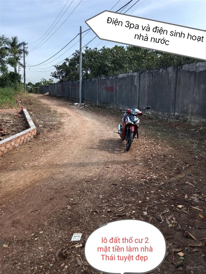 Đất thổ cư 2 mặt tiền đường 7m , phước bình, lt, đn