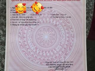 Bán đất tại sông trầu, 9,5 triệu, 100m2 bao đẹp