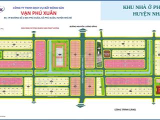 Bán nền đất kdc phú xuân vạn phát hưng, nhà bè, dt 132m2, 6x22m, đg 12m giá 51tr/m2. 0933 490 ***
