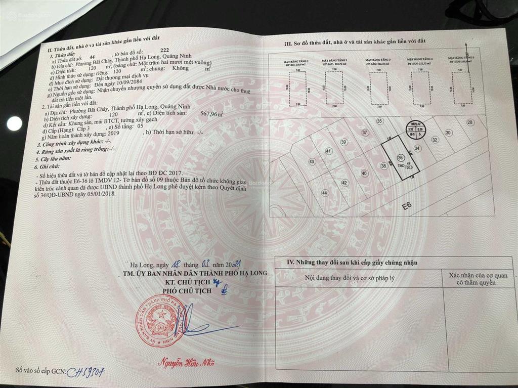 Bán cắt lỗ 3 tỷ căn shophouse 5t view biển trung tâm du lịch bãi cháy hạ long giá 10.7 tỷ sổ đỏ