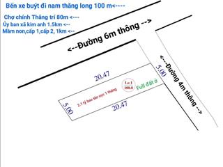 Chính chủ e có lô đất 100m, sẵn sổ, ngõ thông ô tô tải vào thoải mái