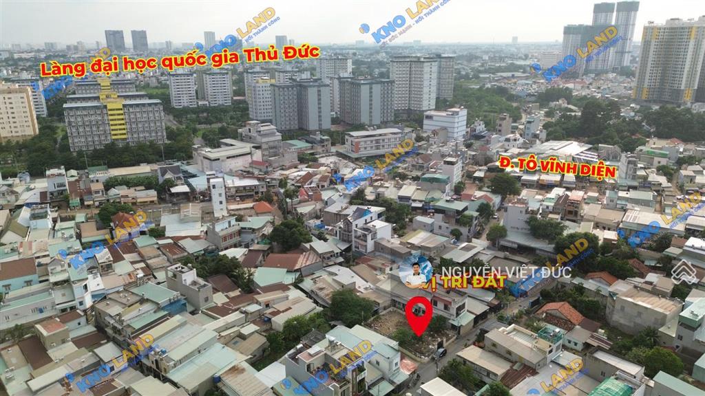 Bán gấp lô góc 2 mặt tiền xây căn hộ dịch vụ ngay làng đại học tphcm đường tô vĩnh diện