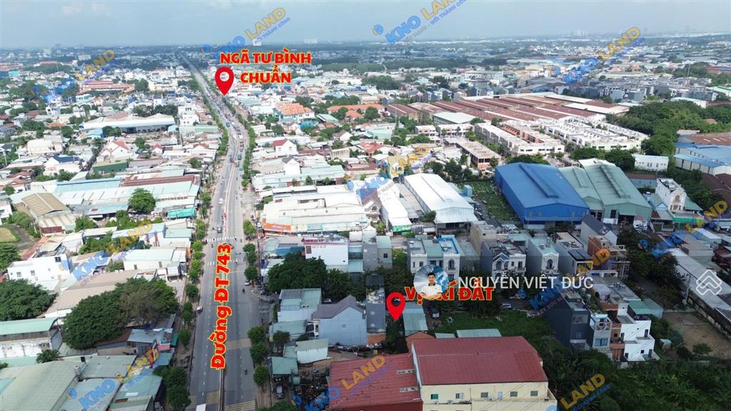 Bán gấp đất ngang 5m ngay sát đường đt743 đang mở rộng 20m ngã tư bình chuẩn cực kỳ đông đúc